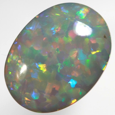 SOLID SEMI BLACK OPAL Bright fire in a rare Jigsaw pattern SEE VIDEO